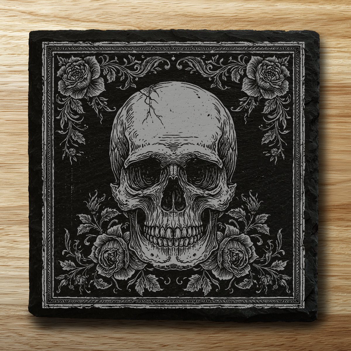 Halloween - Floral Skull - square